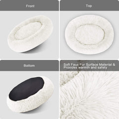 Fluffy Dog Bed Ultra Soft Washable Dog and Cat Cushion Comfy Dog Calming Cuddler